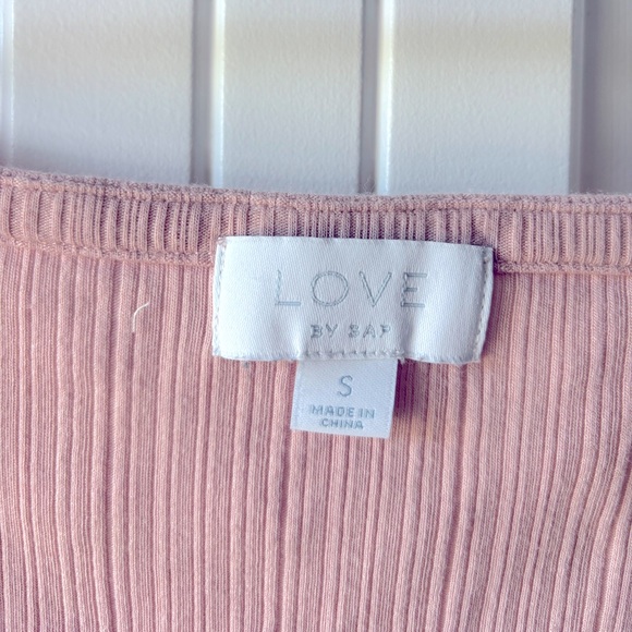 GAP pink ribbed cotton shirt pink size Small - Picture 2 of 4